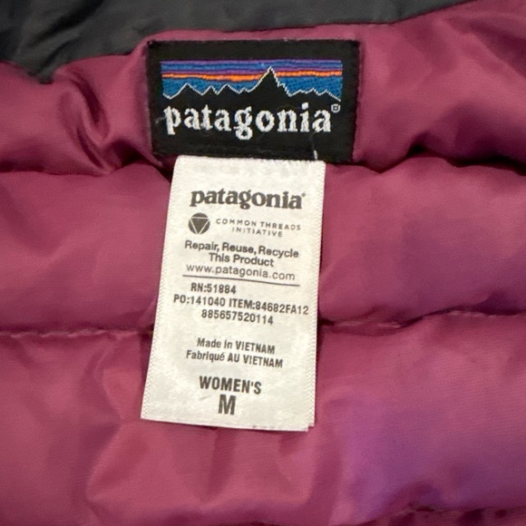 Patagonia Down Women's Sz M Gray Puffer Jacket - Picture 8 of 15
